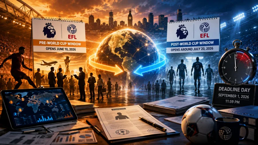 Premier League and EFL set 2026 summer transfer window dates amid World Cup disruption