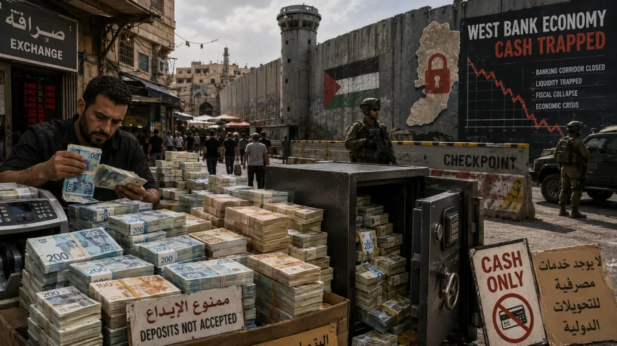 Too much cash is breaking the economy in the Israeli-occupied West Bank