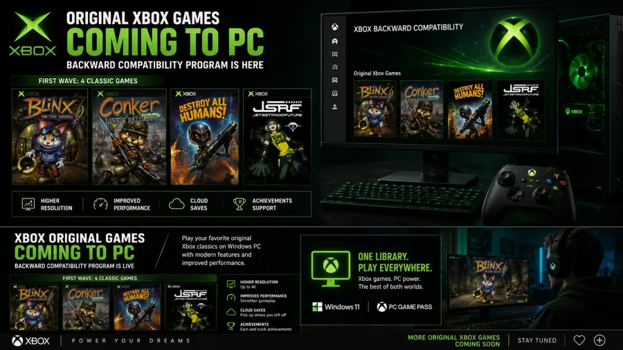 Microsoft brings original Xbox games to pc with new backward compatibility program