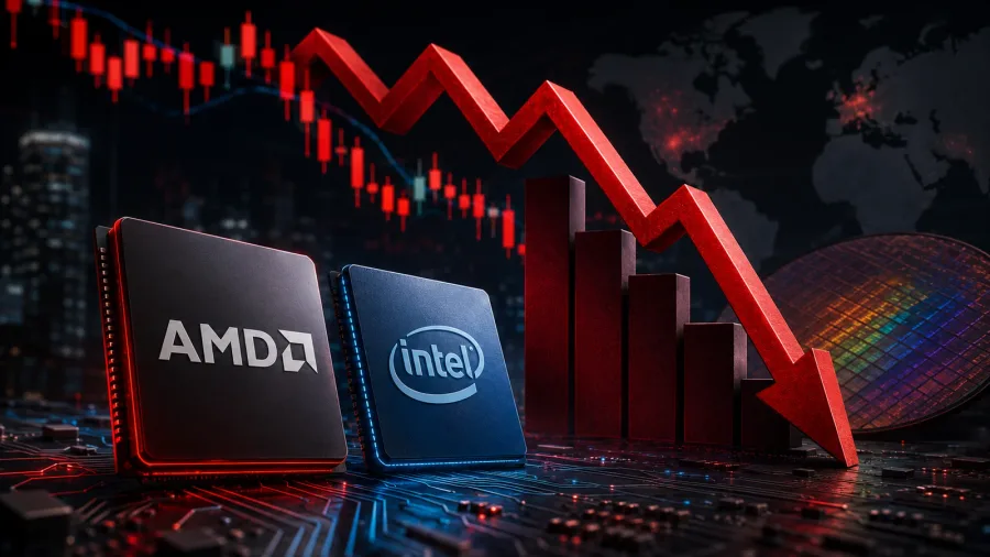AMD ve Intel Hisselerinde Sert Düşüş: Yarı İletken Sektöründe Satış Dalgası