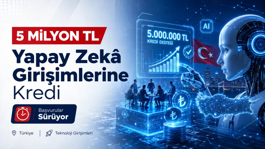 Türkiye'deki yapay zekâ girişimlerine 5 milyon TL'ye kadar kredi: Başvurular sürüyor