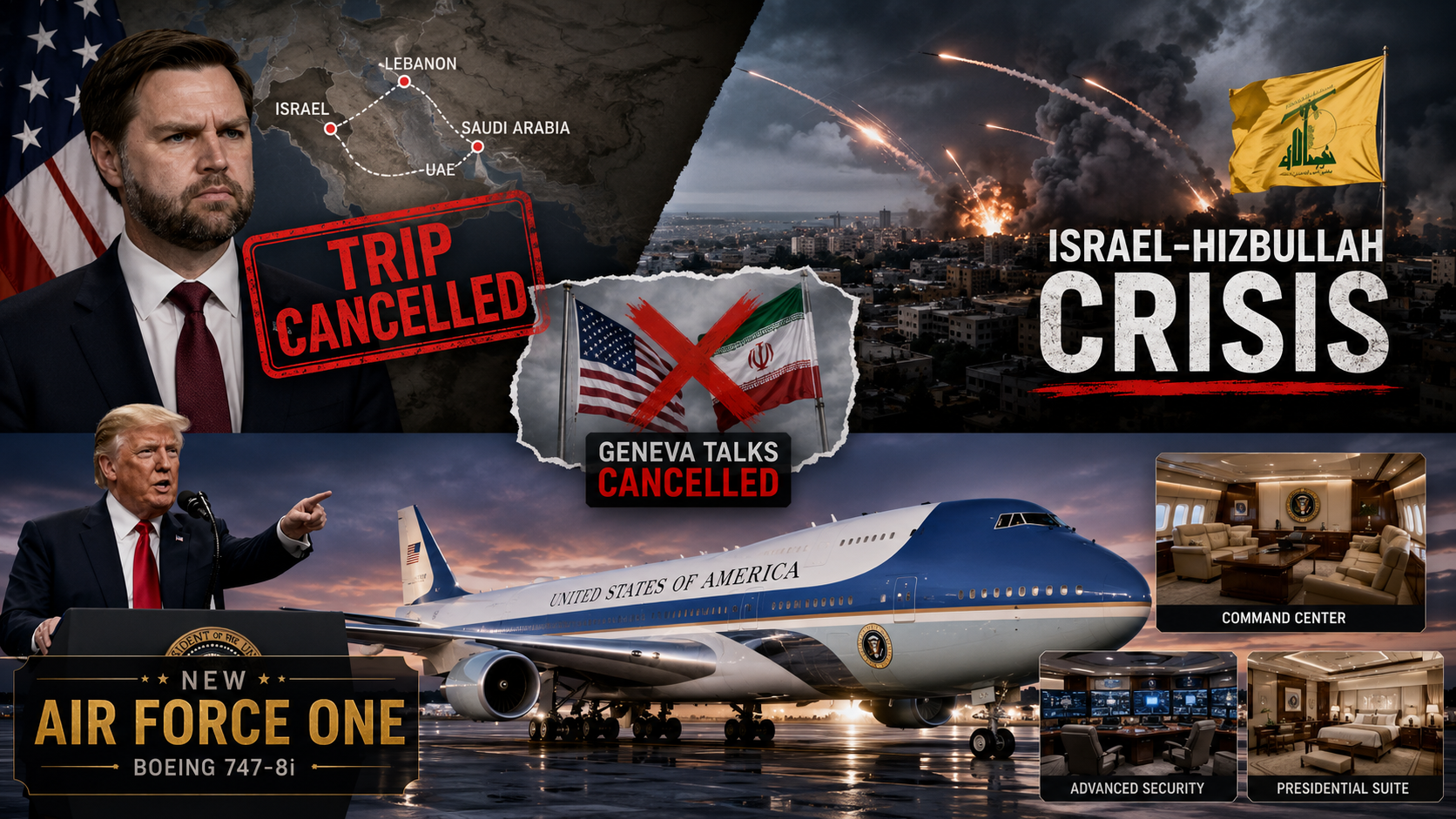 Trump'tan Yeni Air Force One; İsrail-Hizbullah Krizi Vance Gezisini Vurdu